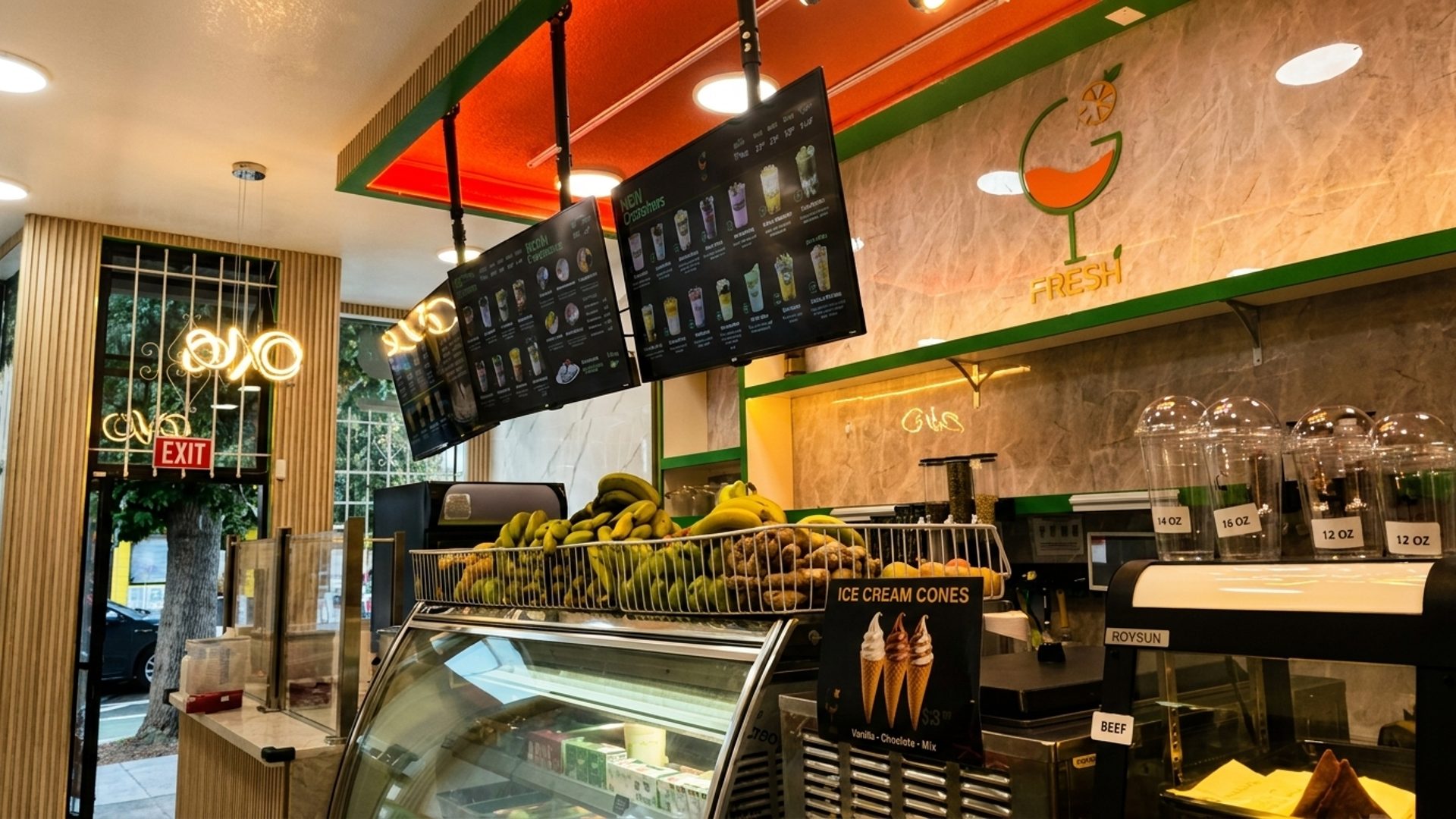 Fresh fruit, straight from the counter