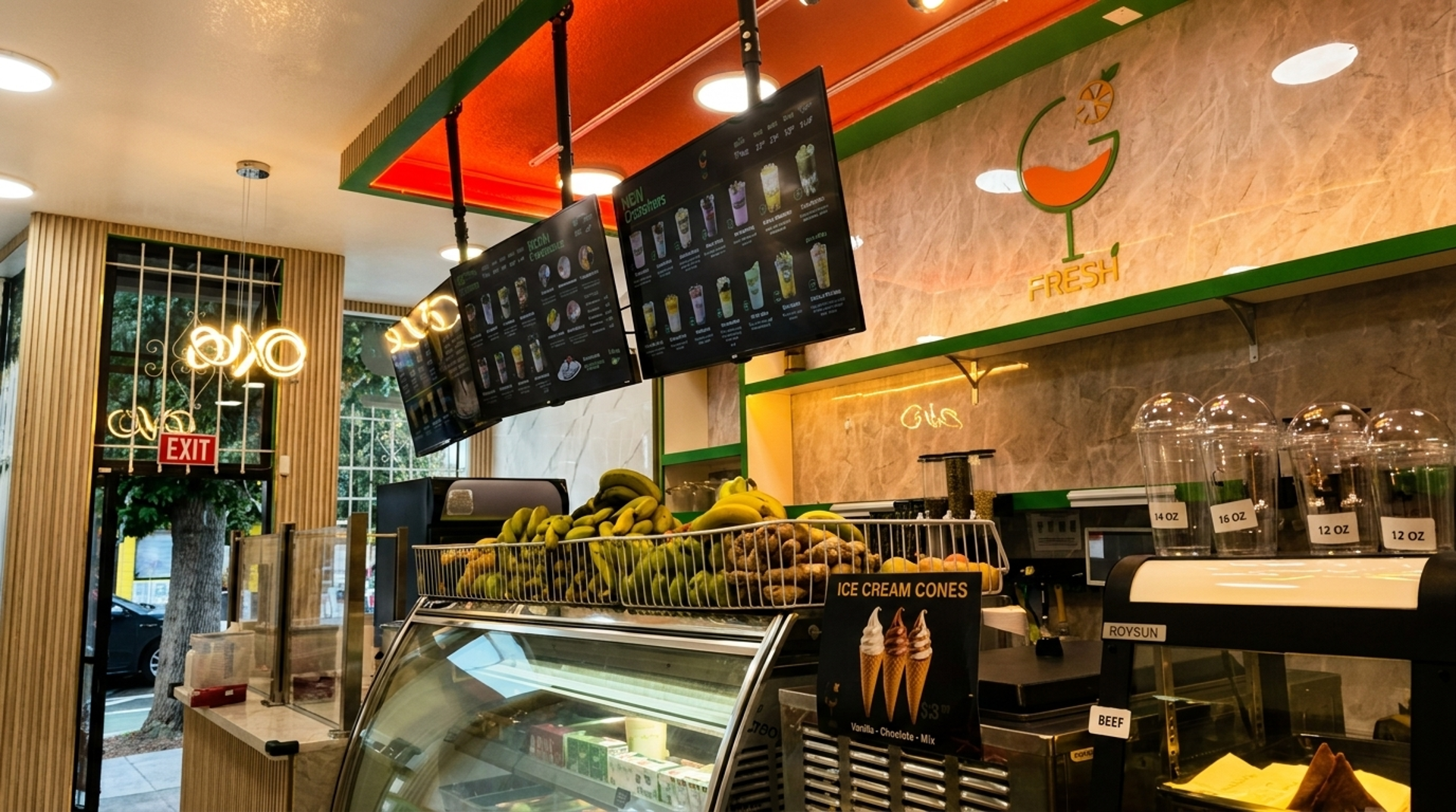 Fresh fruit, straight from the counter